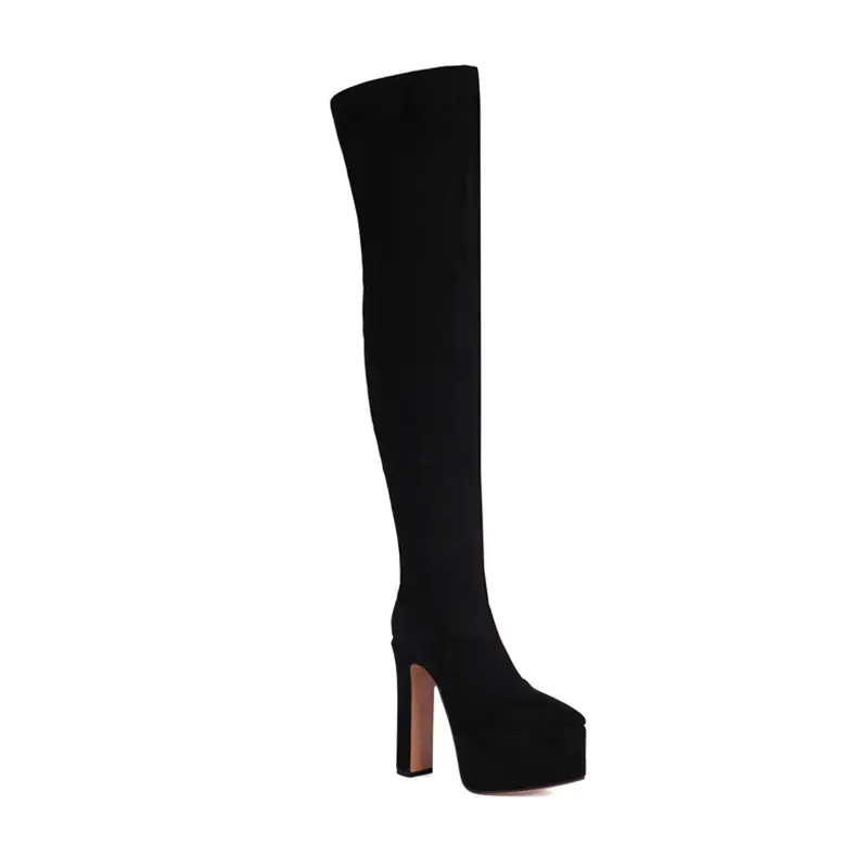 Famous Gothic Extreme 15.5cm Heel Platform Over the Knee Stripper Shoes Supplier, Products