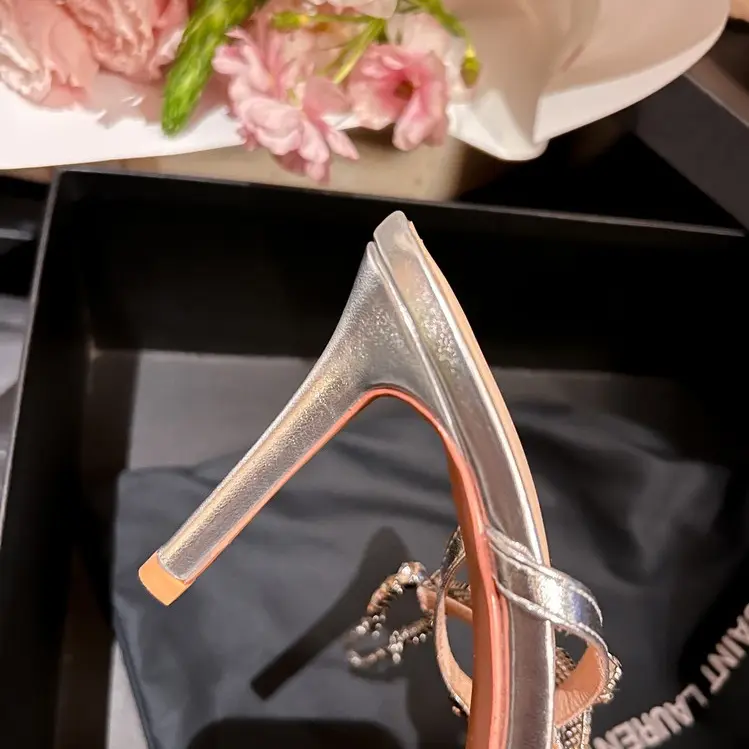CE Certification Greek Goddess Rhinestone Chain High Heel Sandals for Wedding Supplier, Exporters