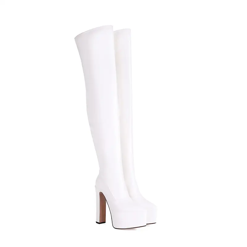 Famous Gothic Extreme 15.5cm Heel Platform Over the Knee Stripper Shoes Supplier, Products