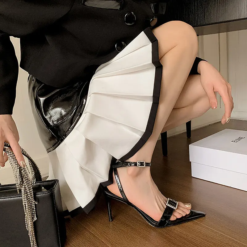 Discount Women's 8cm stiletto pointed-toe sheepskin sandals Supplier, Factories