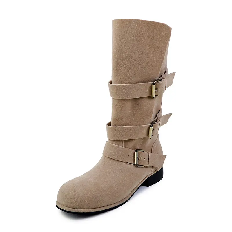 Famous Q.L Codex Brown Suede Western Mid-Calf Boots Quotes, Exporters