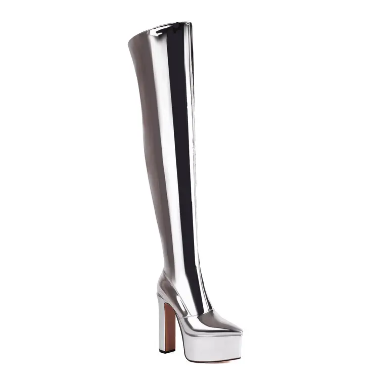 Buy 2025 Extreme Heel Flip Sequin Over Knee Boots for Pole Dance Manufacturer, Exporters