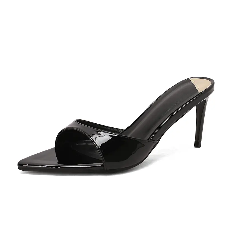 OEM 7cm Patent Leather Pointed Toe High Heel Sandals Suppliers, Factories
