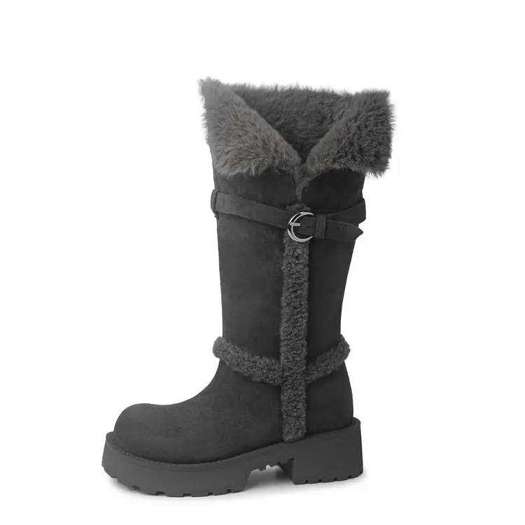 China 2025 Winter Women's Snow Boots | Suede Leather & Cashmere Knee High Manufacturer, Company