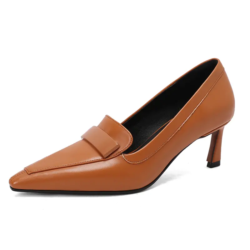 Custom Y-Inspired 6CM Pointed-Toe Leather Office Stiletto Heel Pumps Exporter, Company