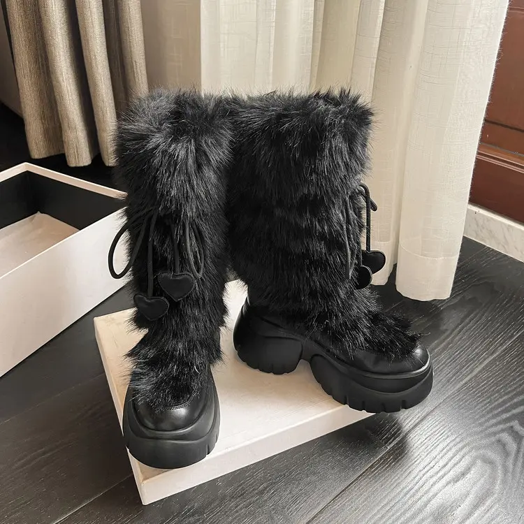 Discount 2025 High Heel Furry Snow Boots - Warm Mid Calf Women's Boots Supplier, Company
