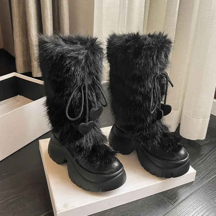 Discount 2025 High Heel Furry Snow Boots - Warm Mid Calf Women's Boots Supplier, Company