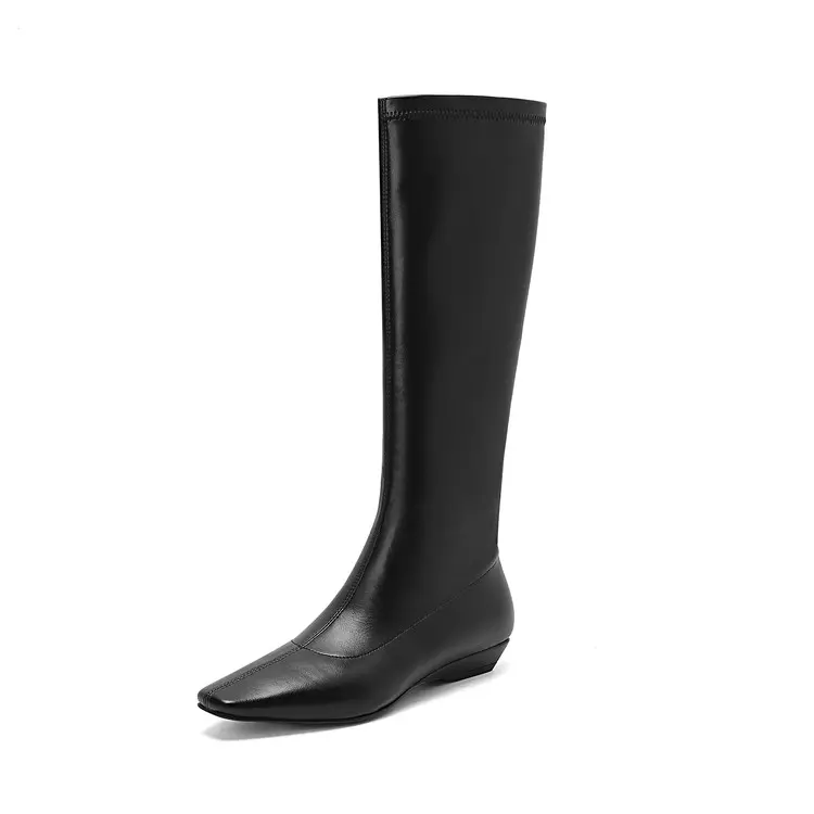 Wholesale Direct Factory Microfiber Wedge Knee High Boots Manufacturers, Quotes