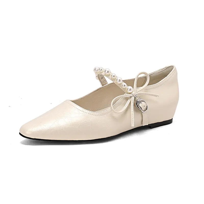 Wholesale Pearl Pointed Mary Jane Flats Wholesaler Suppliers, Factory