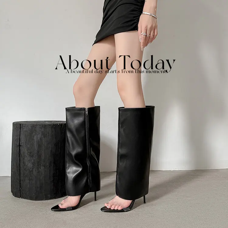 9cm Chunky Heel Knee-High Boots (10)