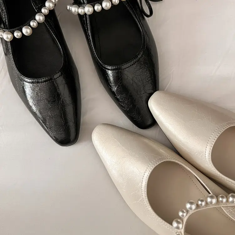 Pointed Toe Mary Jane Flats Style 24
