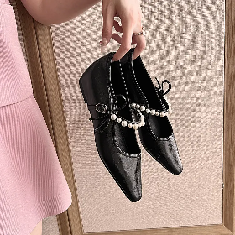 Pointed Toe Mary Jane Flats Style 5