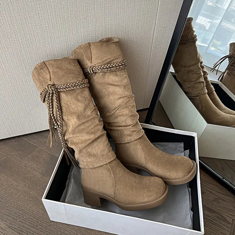 Best Suede Knee High China Factory Cowboy Boots Suppliers, Factories