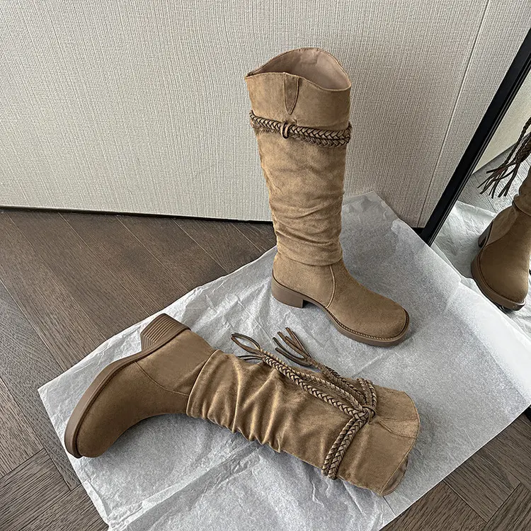 Best Suede Knee High China Factory Cowboy Boots Suppliers, Factories