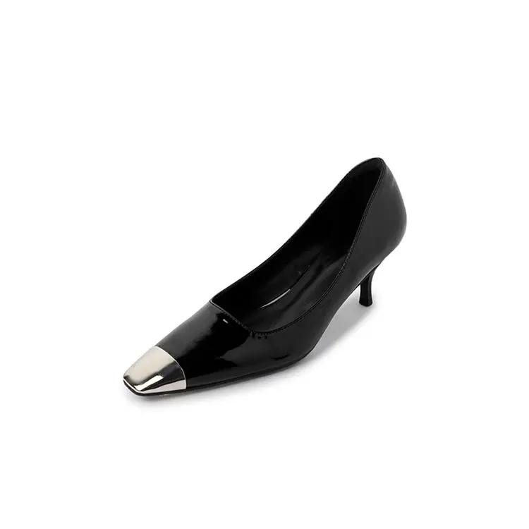 Famous Metallic Square Pumps Manufacturer Stiletto Shoes Supplier, Pricelist