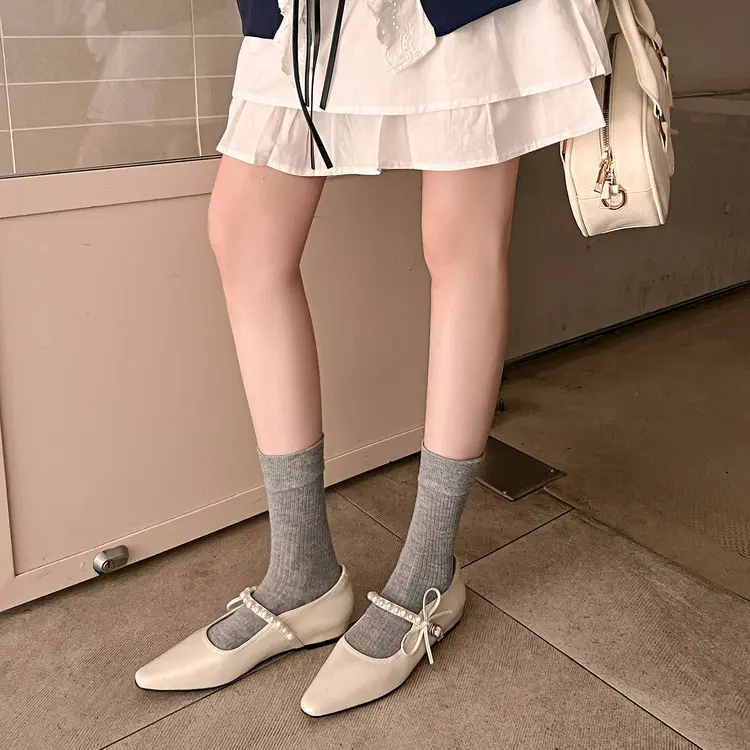 Pointed Toe Mary Jane Flats Style 2