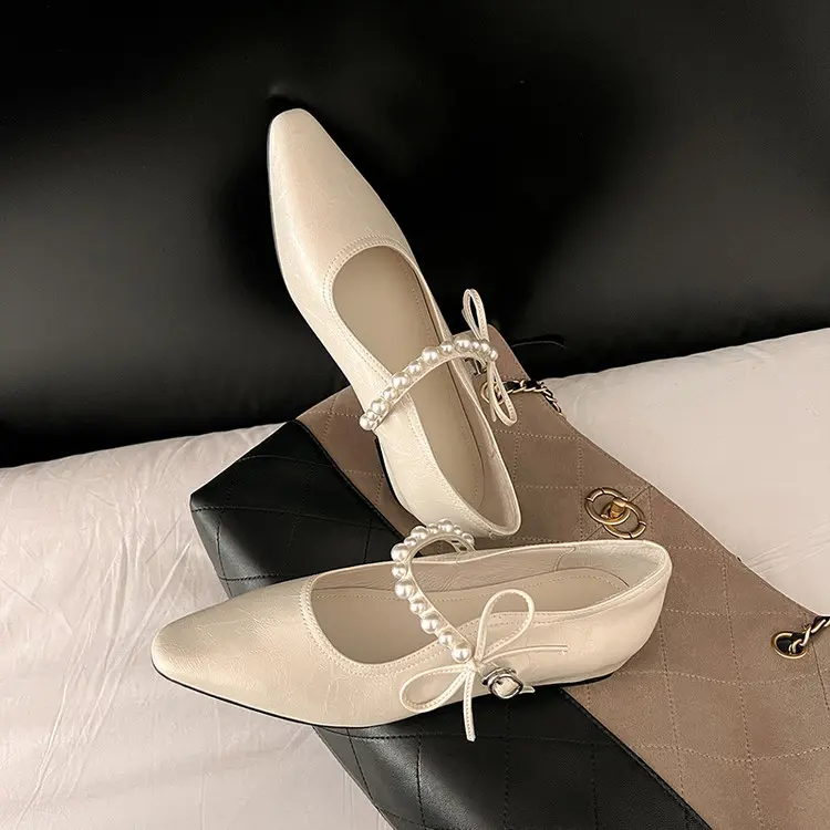 Wholesale Pearl Pointed Mary Jane Flats Wholesaler Suppliers, Factory