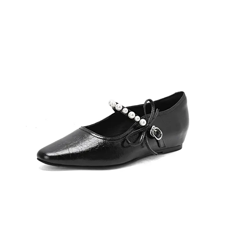 Wholesale Pearl Pointed Mary Jane Flats Wholesaler Suppliers, Factory
