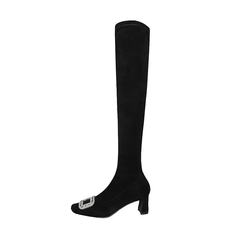 OEM Velvet Rhinestone Buckle Distributor Knee Boots Factories, Products