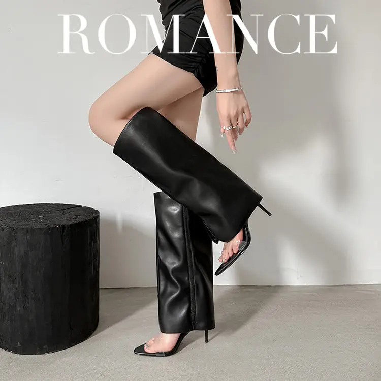 9cm Chunky Heel Knee-High Boots (8)