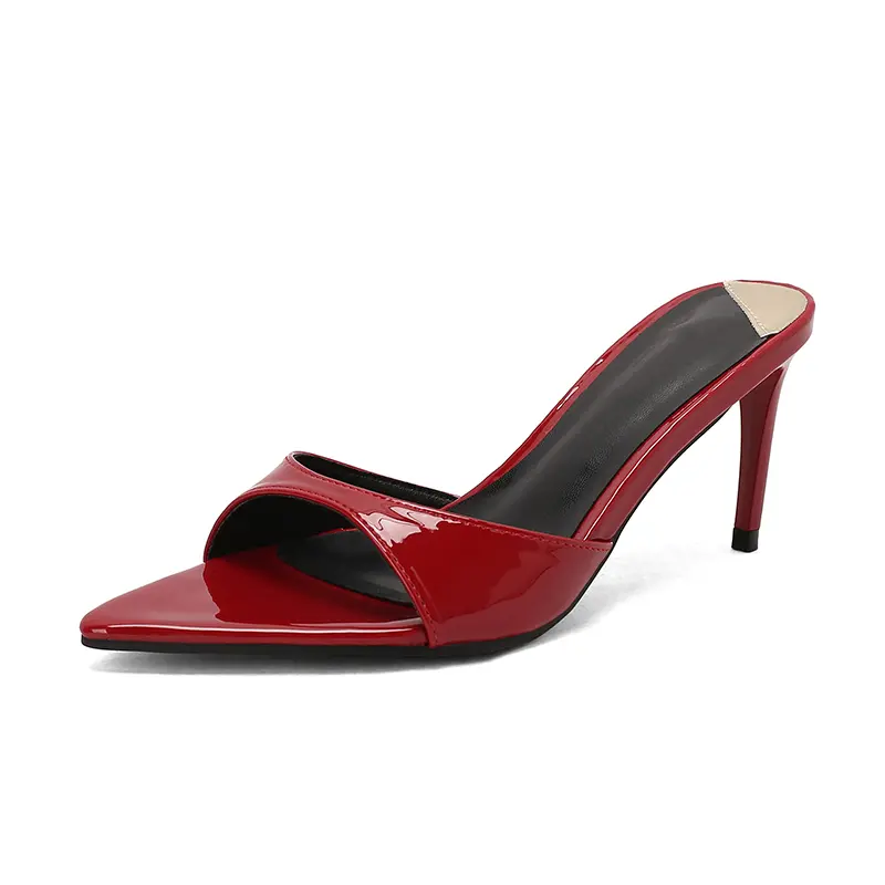 CE Certification Pointed Toe Patent Leather Mules for Party in Bulk Manufacturers, Exporters
