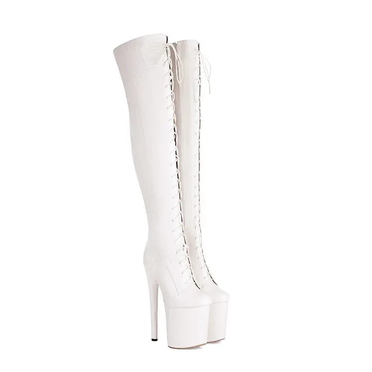 Wholesale 20cm Platform Over The Knee Pole Dance Boots Bulk