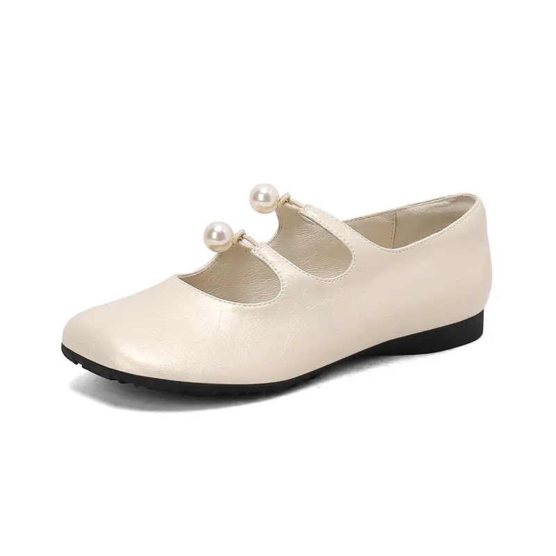 OEM Pearl Cowhide Flats Manufacturer Mary Jane Shoes Pricelist, Service