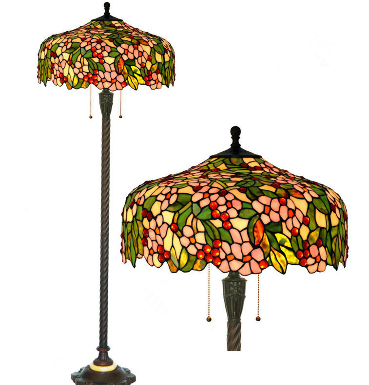 Dragonfly Leadlight Stained Glass Lamp Tiffany Floor Lamp for Home Decoration