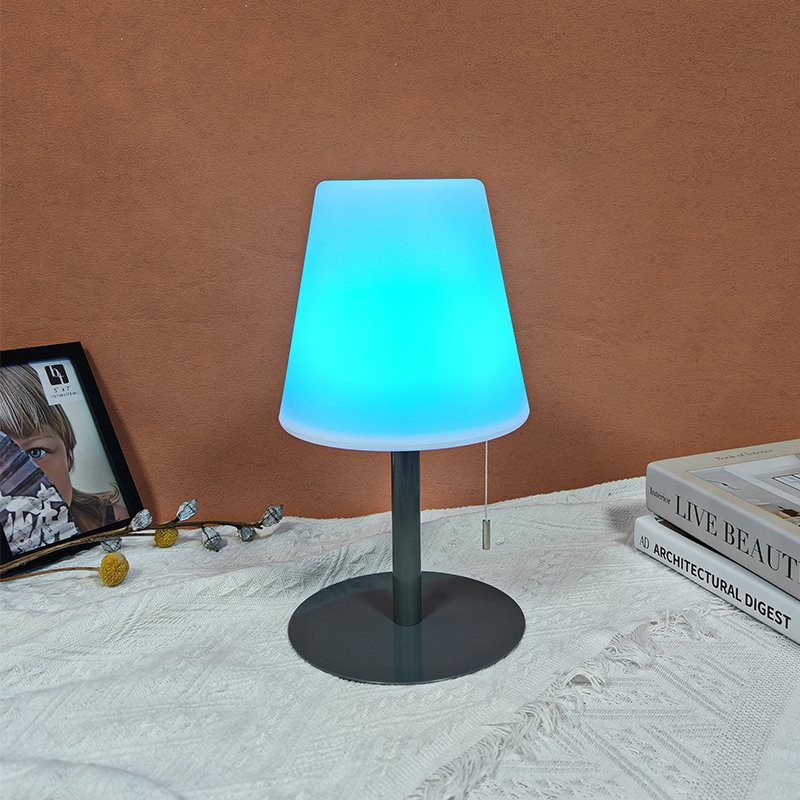 Pull Switch Modern Bedside LED Table Lamp with Adjustable Brightness and Touch Control