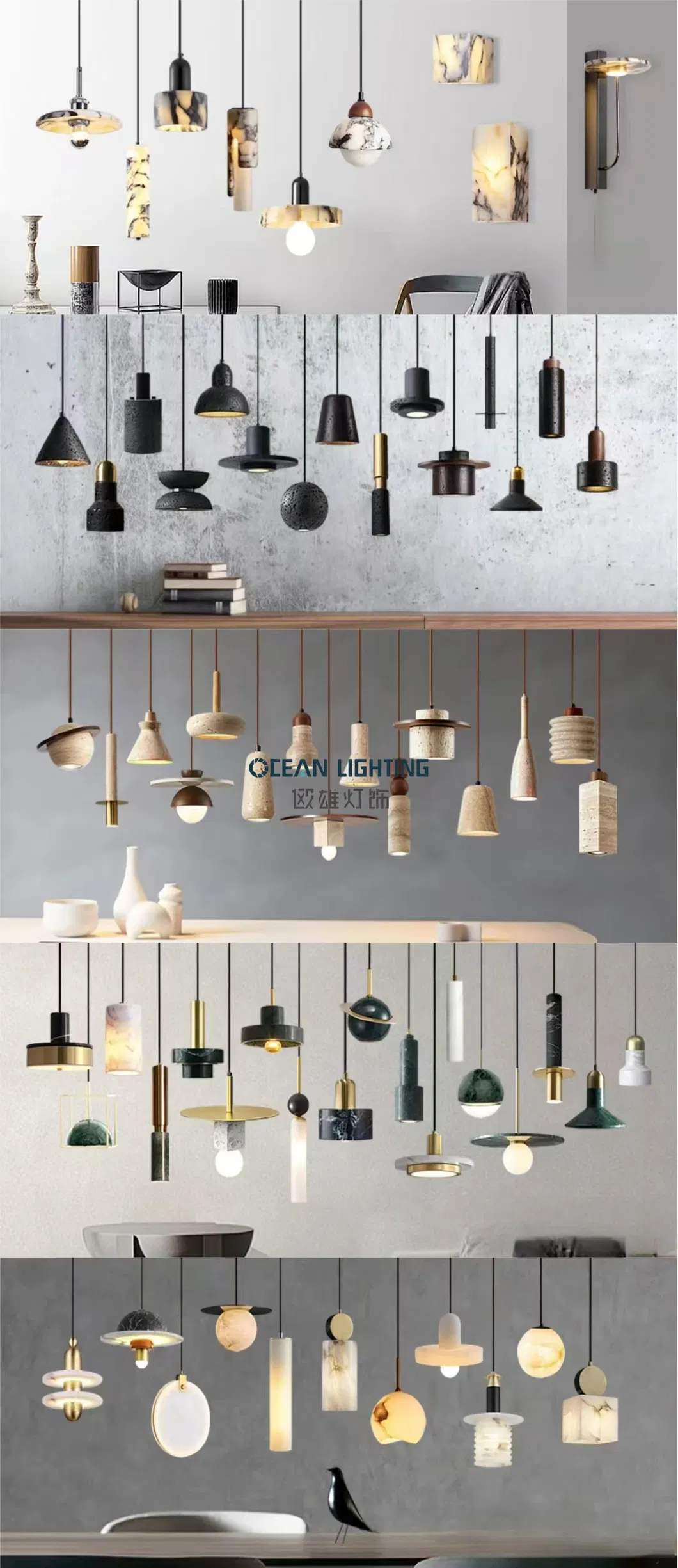 Alabaster Stone Table Lamp Detail 1