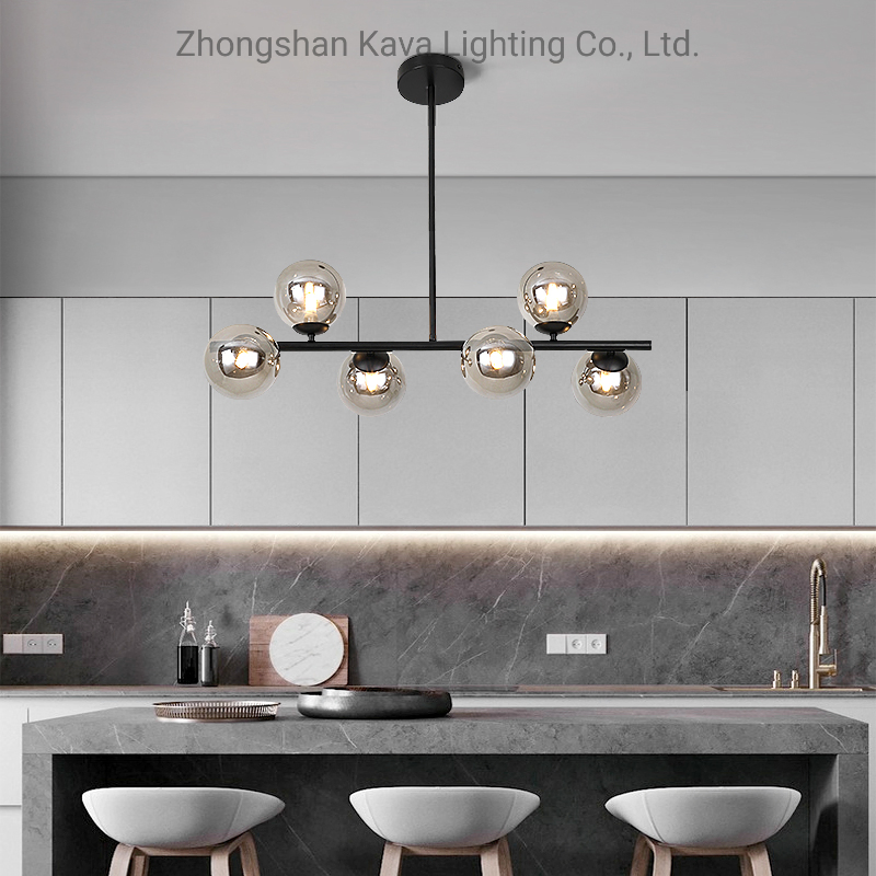 Smoky Glass Shade Energy Saving Modern Color Glass Chandelier Tiffany Ceiling Pendant LED Pendant Lamp