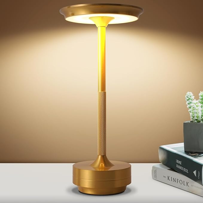 Restaurant Luxury Cordless Rechargeable Aluminum Metal Touch Hotel Bar Living Room Reading Decoration LED Table Lamp
