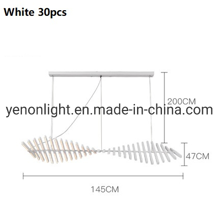 Piano Key Lamp Body Design Fishbone Style LED Iiron Pendant Light