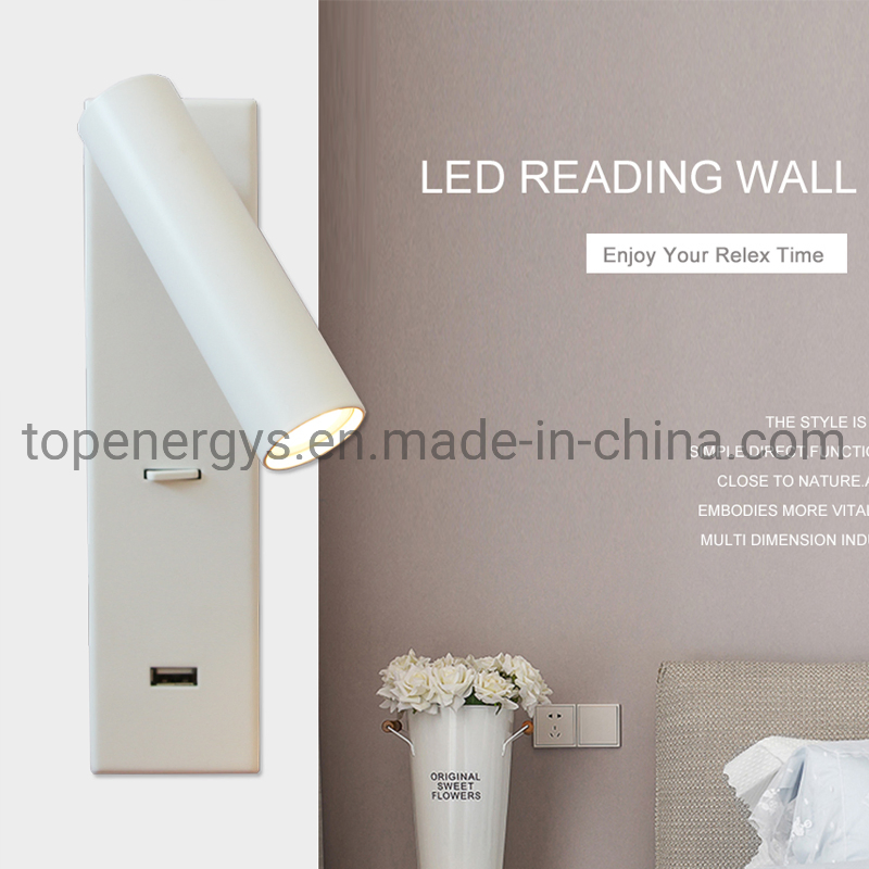 LED Wall Light Modern Nordic Simple Wall Lamps for Bed Room Bedside Reading Lamp 3W 220V Mounted Nightlights USB Book
