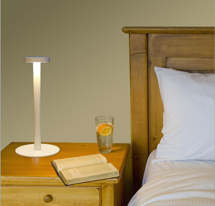 LED Big I T Shape Reading Book Light Eye Protection White Aluminium Metal Lighting Desk Lamps for Living Room Bed Room Bedside Decoration USB Rechargeable