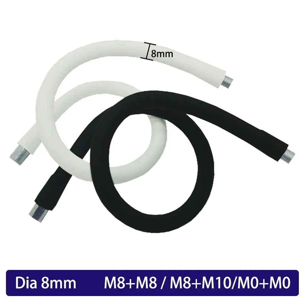 Diameter 8mm LED Silicone Sleeve Plastic Tube Hose M8 M10 Gooseneck Snake Tube Clamp for DIY Desk Lamp Wall Light Fish Tank Lamp