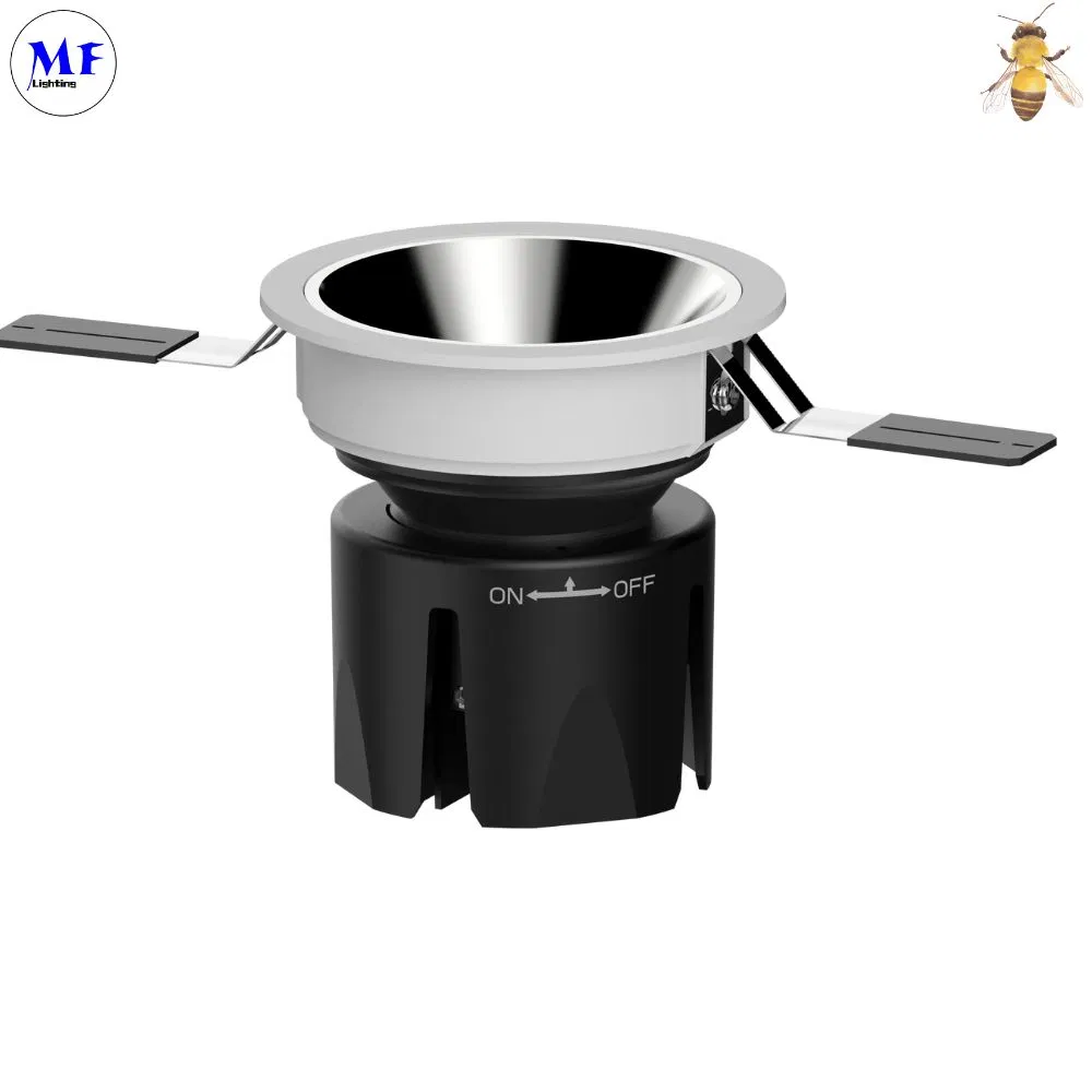 Aluminum Recessed Canless 7W 10W 3inch White LED Spot Down Lamp with 1-10V Dali Dimmable for Display Task Lighting Ambient Hallway Corridor