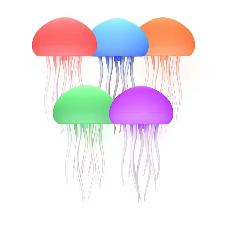 Night Light USB Replaceable DIY Jellyfish Lamp Smart Sound Control Art Decor Study Coffee Shop Bar Bedside Table Lamps