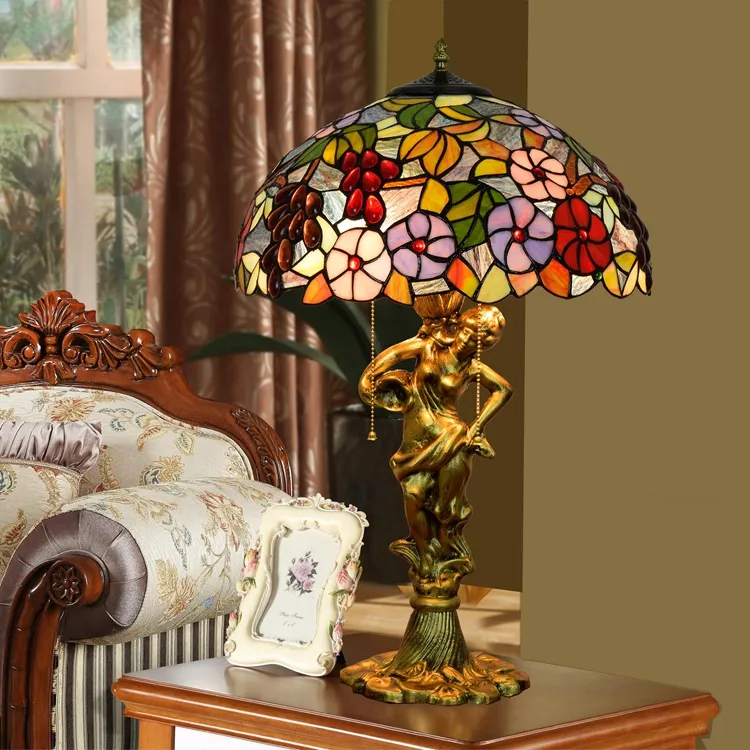 Tiffany Style Banker Lamp 4