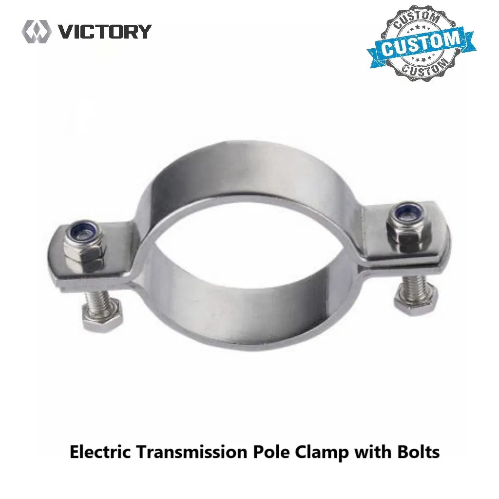 Line Support Metal Steel Galvanized Clamp with Bolts and Nuts