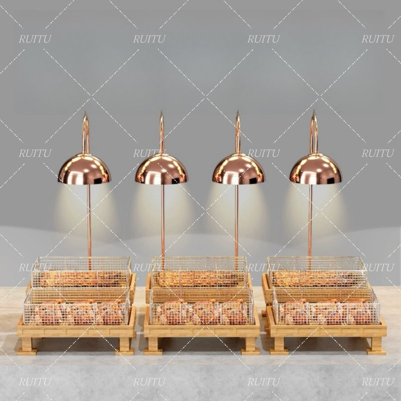Commercial Household Restaurant Supplies Portable Buffet Infrared Lamps with Basket Electric Head Food Warmer Heat Lamp