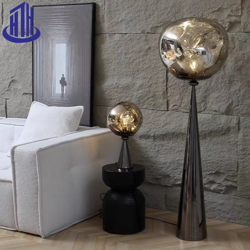 Metal Acrylic PVC Lava Flame Modern Cool Conical Floor Lamp (2052)
