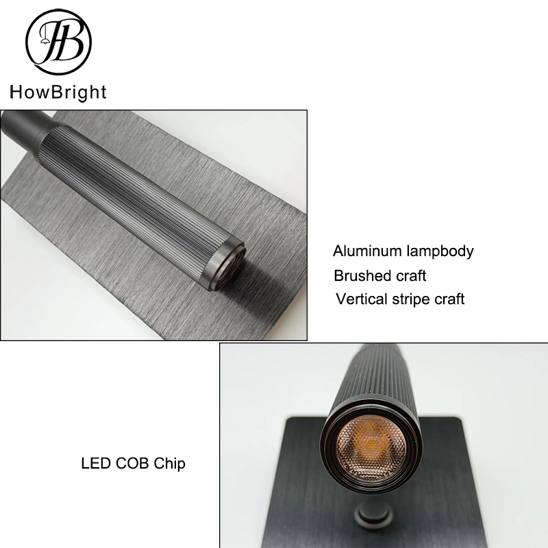 Flexible Folding Recessed Mounted Lamp 3W Swinging Arm LED Reading Wall Light