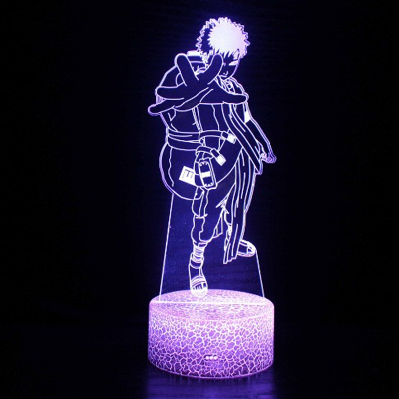 Anime 3D Acrylic Room Decor Bedside Remote Powered LED Night Lava Lamp