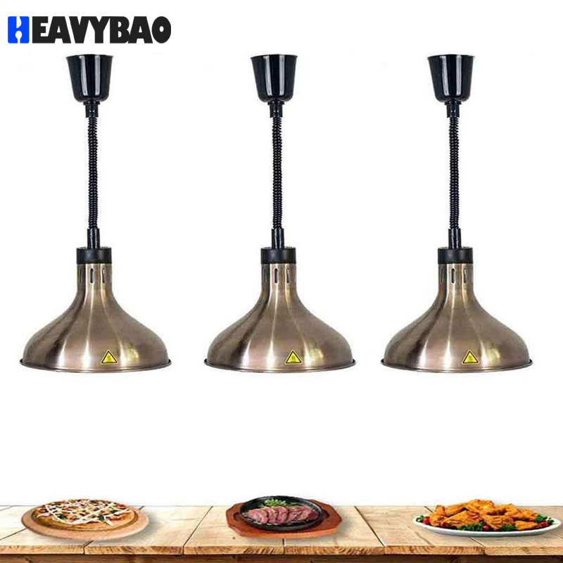 Heavybao Cafe Buffet Lighting Restaurant Food Display Retractable Hanging Heat Lamps