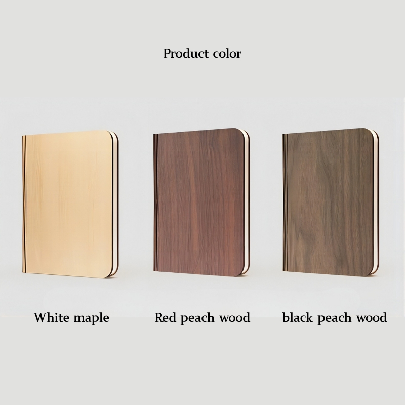 LED Table Lamp USB Wireless Battery Powered Wooden &amp; Paper Book Reading Light with Paper Shade Warm White Bedroom Book Lamp