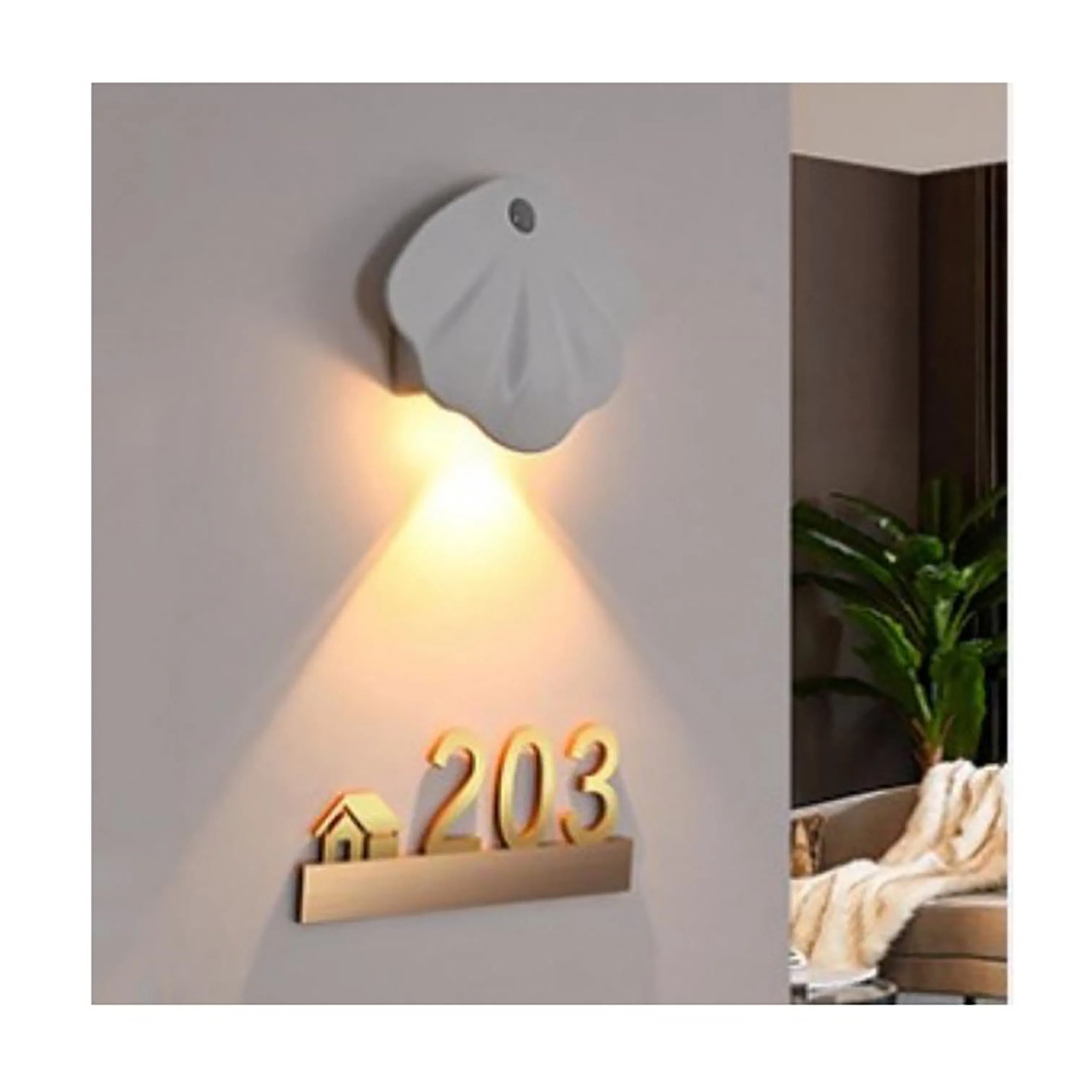 Battery Powered PIR Sensor LED Night Light Home Use Reading Table Lamp