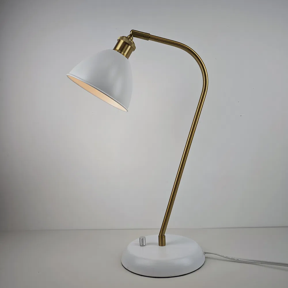 Nordic Task Lamp Bedroom Bedside Reading Table Desk Lamp Swivel Joint Adjustable Direction Rotary Button