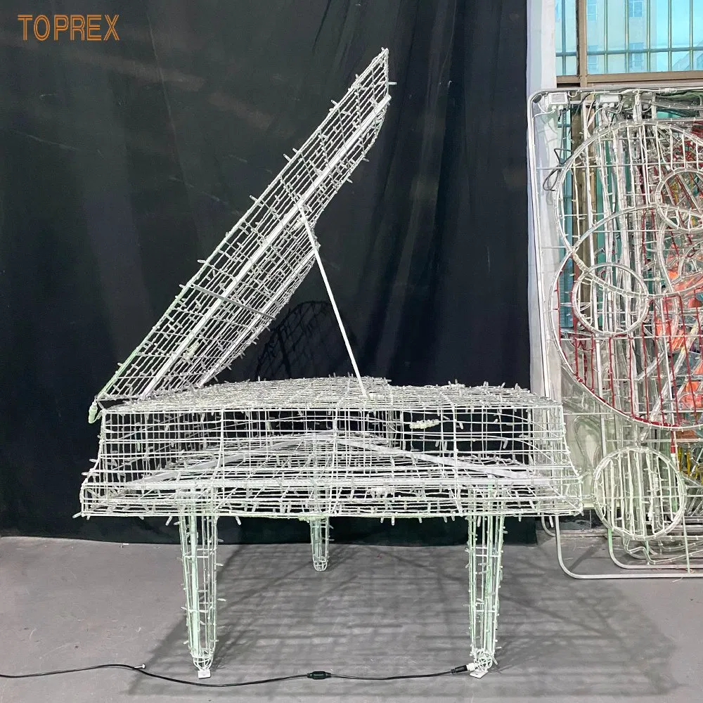 Toprex LED Outdoor Waterproof Decorative Music Garden Project Festive Piano Motif Light