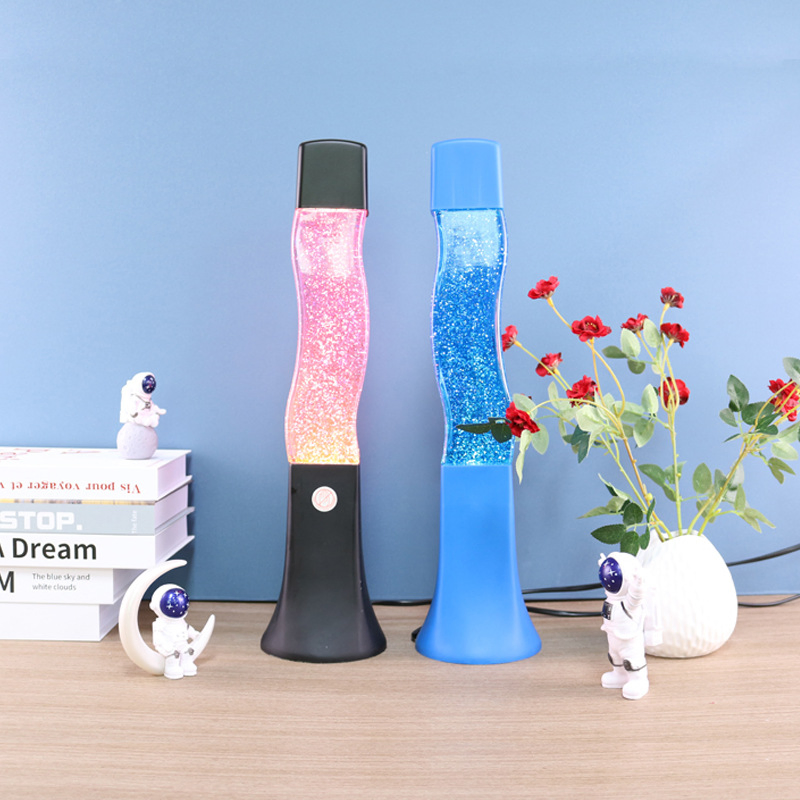 Colorful Green and Pink Lava Lamp - 220V Candle Rocket